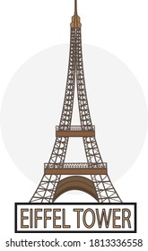 Eiffel Tower vector in Paris, France