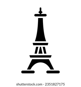 Eiffel Vector Glyph Icon For Personal And Commercial Use.
