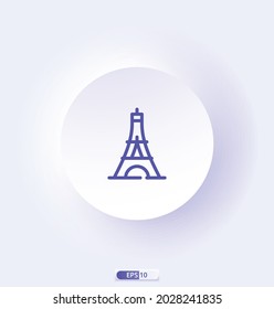 eiffel_tower icon. Travel landmarks and travel destinations icons. Paris and London, Moscow and New York, Dubai, and more. eps10