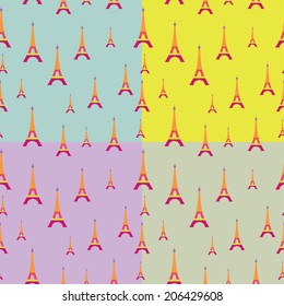 Eiffel-Tower-Pattern-with-Color-Background