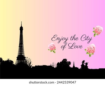 EIFFLE TOWER CITY OF LOVE .FAMOUS SYMBOL OF PARIS