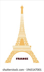 Eiffle Tower Flat vector Illustration