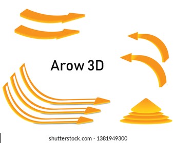 eight  3D awesome arrows right and left
