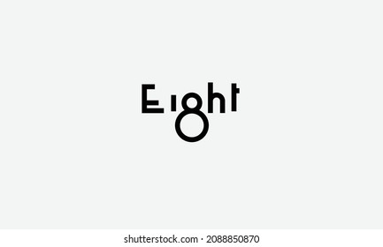 Eight 8 Letter vector icon template	