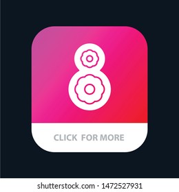 Eight, 8th, 8, Flower Mobile App Icon Design