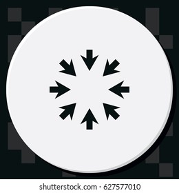 Eight arrows icon. Flat illustration.