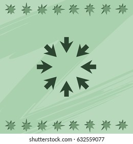Eight arrows icon. Flat illustration.