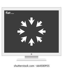 Eight arrows icon. Flat illustration.