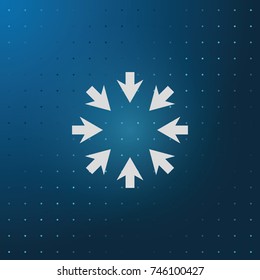 Eight arrows icon. Flat illustration.