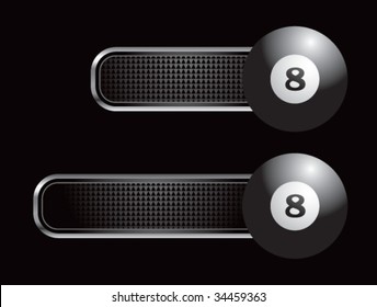 eight ball on diamond checkered banners