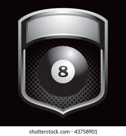 eight ball shiny silver display