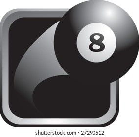 eight ball in silver box