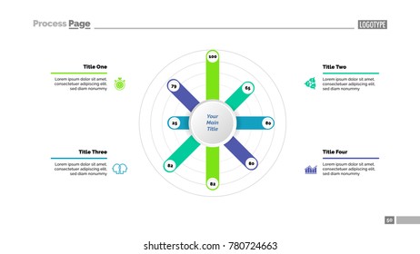 Eight Bars Radial Chart Slide Template