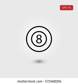 Eight billiard ball icon