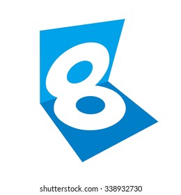 eight book logo vector. 8 logo vector.