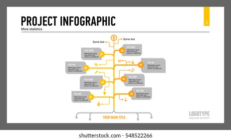 Eight Branch Tree Slide Template