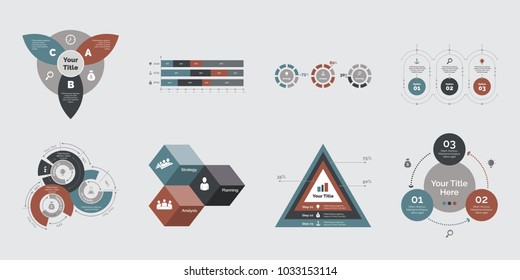 Eight Business Charts Templates Set