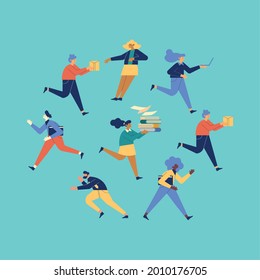 eight business persons deadline characters