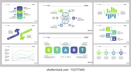 Eight Business Slide Templates Set