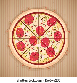 583 Eight slice pizza Images, Stock Photos & Vectors | Shutterstock