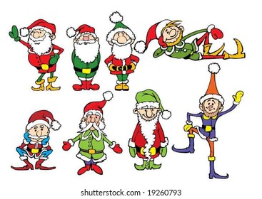Eight Christmas dwarf