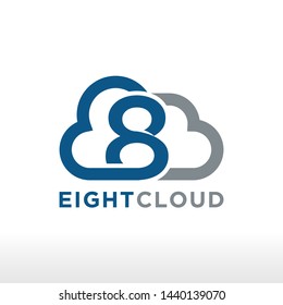 eight cloud logo design concept 