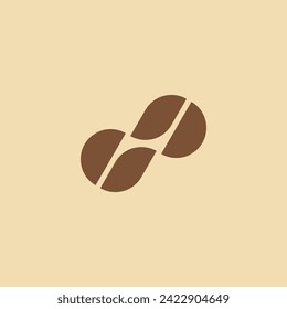 eight and coffee logo design concept, simple logo mark