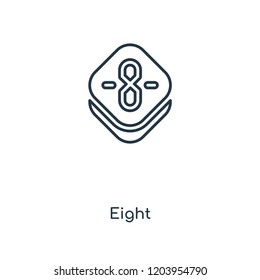 Eight concept line icon. Linear Eight concept outline symbol design. This simple element illustration can be used for web and mobile UI/UX.