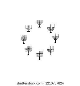 The eight days of Chanukah icon. Element of hanukkah icon for mobile concept and web apps. Detailed The eight days of Chanukah icon can be used for web and mobile