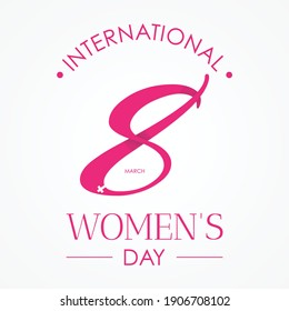 Eight design for International womens day on the white background. Vector illustration EPS.8 EPS.10