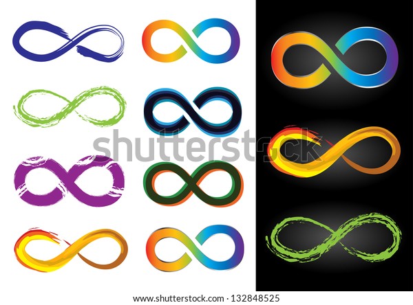 Eight Different Infinity Symbols Vector Illustrations Stock Vector ...