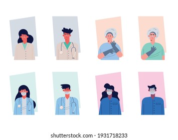 eight doctors staff workers characters