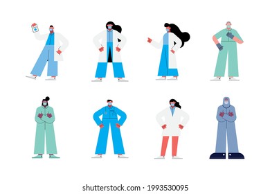 eight doctors staff workers characters