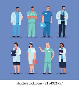 eight doctors staff workers characters