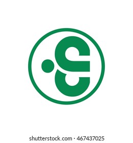 eight and dot in a circle logo