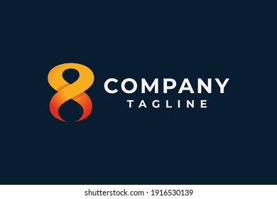 Eight end infinity logo template