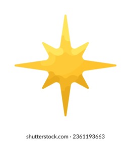 Ocho ilustraciones vectoriales vectoriales de estrella final. Icono de estrella mínima aislado