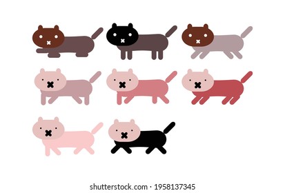 The Eight  Funny Cats Cartoon