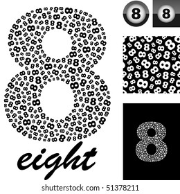 "Eight". Great vector set for design.