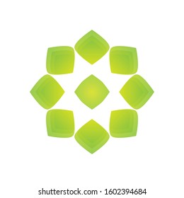 eight green diamonds form vector template. suitable for anything activities, such like religion events