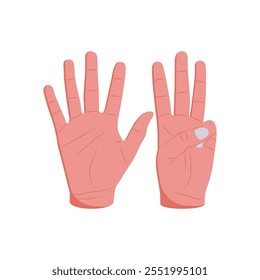 Eight Hand Gesture Icon, Vector illustration