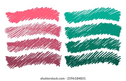 Eight hand-shaded wavy backgrounds, decorative elements or other. Doodles and squiggles. Vector set