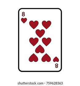 eight of hearts french playing cards related icon image 