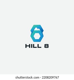 Logotipo vectorial del sistema de tecnología de ocho colinas