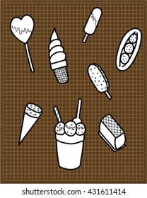 Eight ice cream doodle