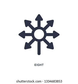 eight icon. Simple element illustration from orientation concept. eight editable symbol design on white background. Can be use for web and mobile.