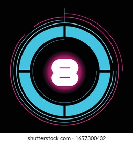 eight, info graphic number vector