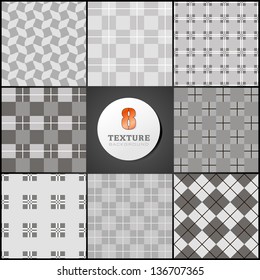 Eight kinds of a background of grey crates