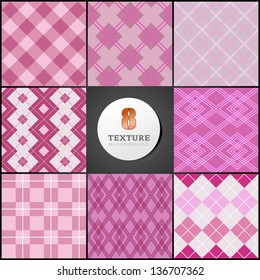 Eight kinds of a background of pink crates