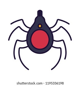 eight legged spider isolated icon